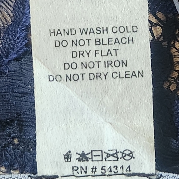 B. DARLIN Navy Stretch Lace Fit & Flare Cocktail Dress - Size 4 - Picture 10 of 11